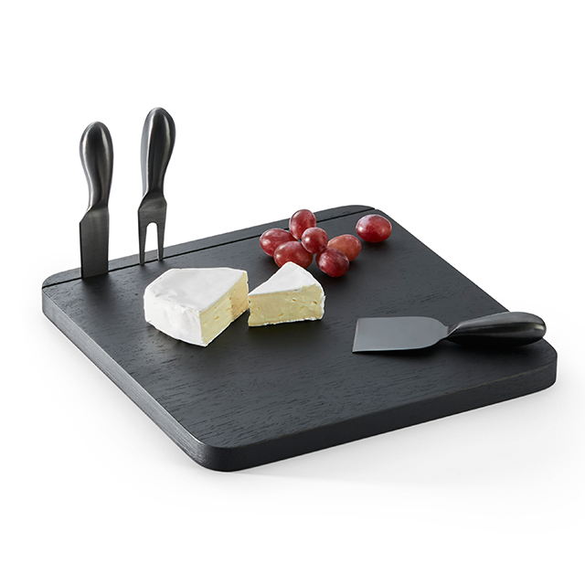 FROMAGE cheese board with 3 knives  - ست تخته و چاقوی سرو پنیر 